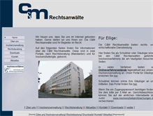 Tablet Screenshot of kanzlei-c-m.de